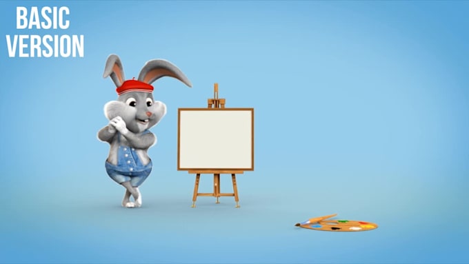 make this funny bunny reveal your logo