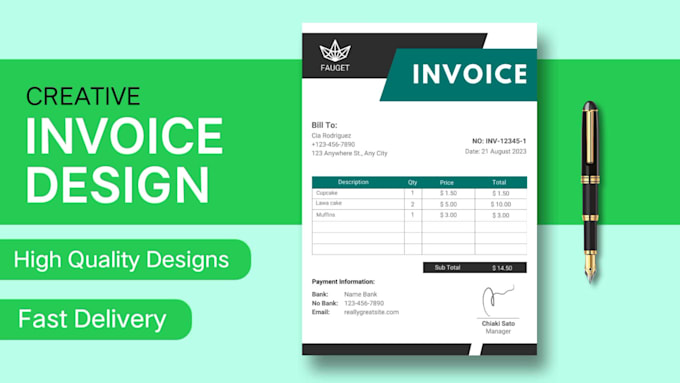 design invoice design,checklist,letterhead and price list