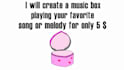 create a music box audio playing your favourite song or melody
