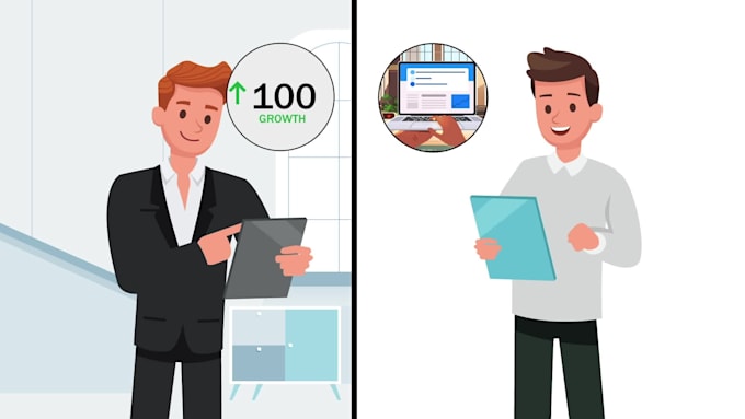 create a 2d animated explainer video or 2d animation video