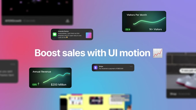 create engaging UI motion ads for instagram facebook tiktok