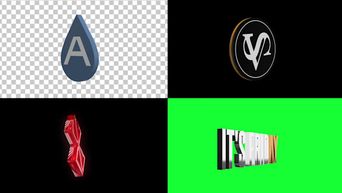 make a 3d rotating logo animation gif 360 spin perfect loop