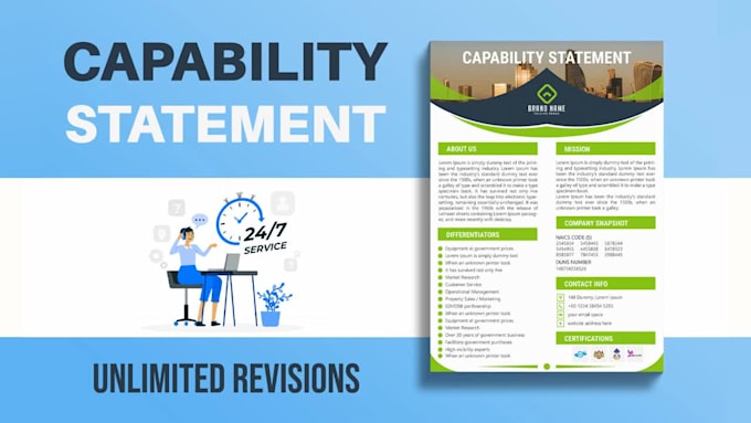 design a professional and business capability statement
