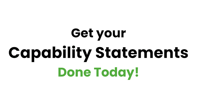 design  a professional capability statement for you