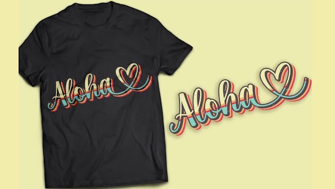 create a custom typographic t shirt design