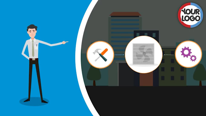 do hvac service 2d animated explainer promo video