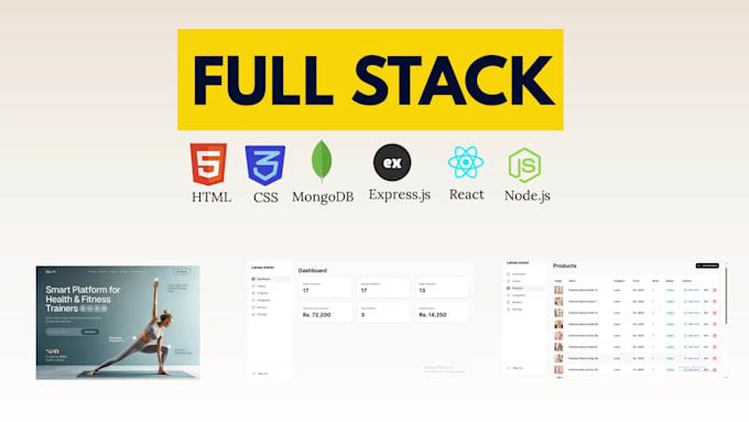 build custom website, fullstack website as full stack web developer