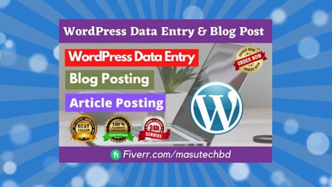 do blog post and wordpress data entry
