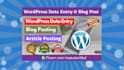 do blog post and wordpress data entry