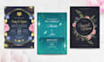 design modern graduation, wedding and party invitation, announcement card