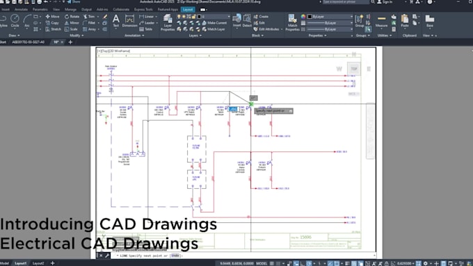 redraw any kind of electrical drawings in autocad