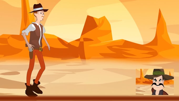 create  2d traditional animation, frame by frame cartoon characters