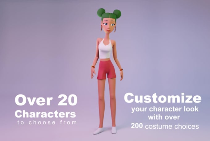 Create your 3d projects with free 3d characters by Psalmseen | Fiverr