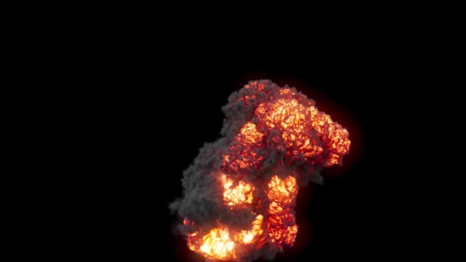 create cinematic fire and smoke vfx simulation in houdini