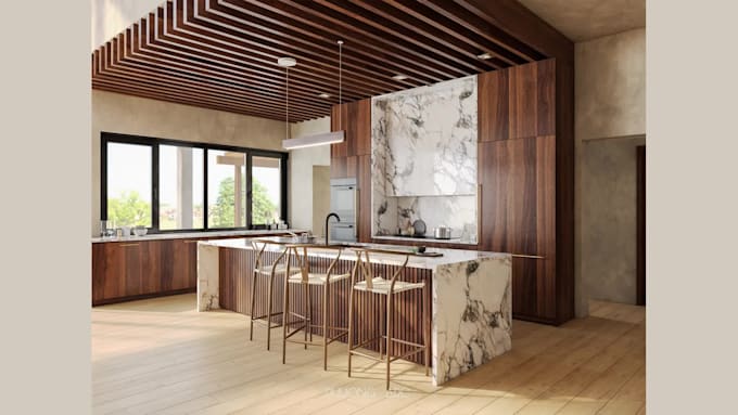 design and render 3d interior, exterior for you