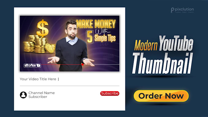 do modern youtube thumbnail design for your video