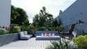 do backyard landscape design, garden, pool, patio, fireplace, deck