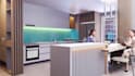 3d model renders kitchen and bathroom interior design in sketchup