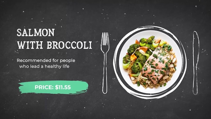 create an amazing restaurant food menu promo video
