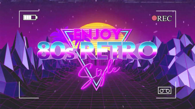 Do 80s neon retro wave text animation intro video by Kasper290 | Fiverr
