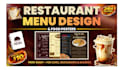design a modern restaurant menu, food poster and cafe menu