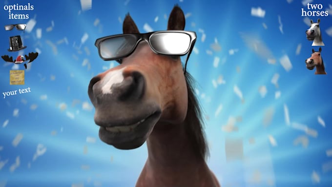 create this funny horse video ad to promote your business