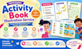 draw kids coloring book, kids activity book, and kids worksheets for amazon kdp