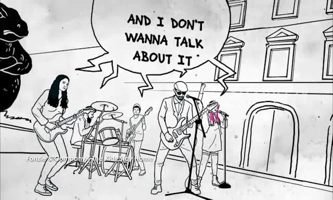 make a hand drawn animated style lyric video