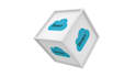 make elegant spinning 3d cube with any logo or image