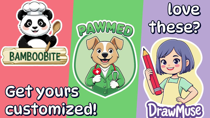 design a cartoon mascot logo, character, sticker in vector style