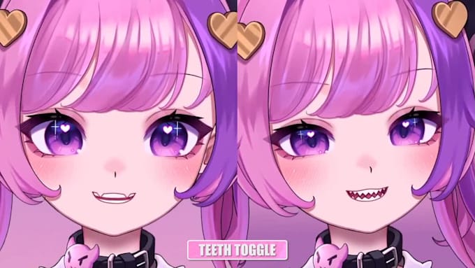 draw 2d vtuber model, live2d rig, anime nsfw live 2d vtuber, vtuber commission