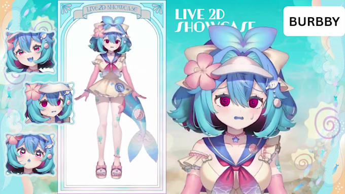 draw and rig a male or female 2d vtuber model in live2d
