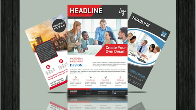 design amazing business flyer, poster, leaflet