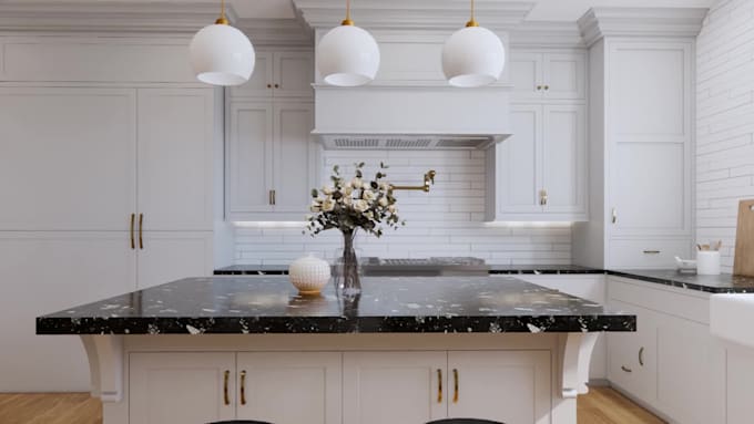 design, 3d rendering, and film the kitchen interior