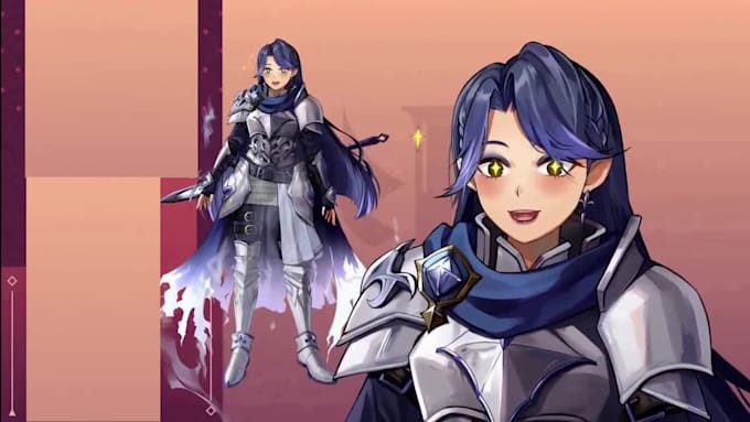 Draw and rig live2d model rigging vtuber live2d vtuber model in anime ...