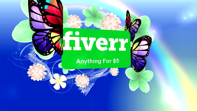 design butterfly flowers promo intro video
