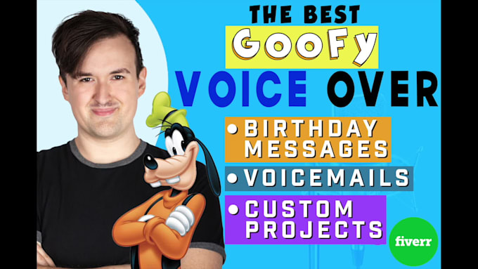 record a goofy voice over impression