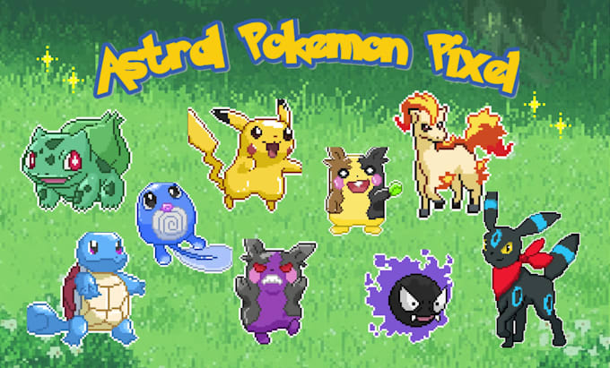 draw cute custom pixel art sprite animations for game