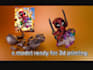 transform your character from 2d to 3d ready for 3d printing