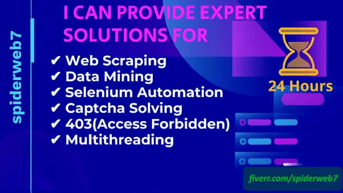 do web scraping, data mining, data scraping, automation