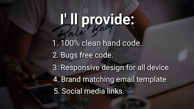 design responsive html email template or newsletter