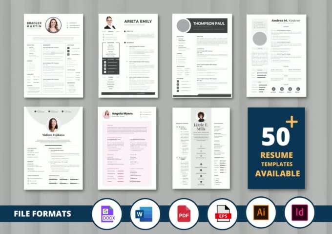 Minimalist professional resume templates or cv templates by Orm_flyers ...