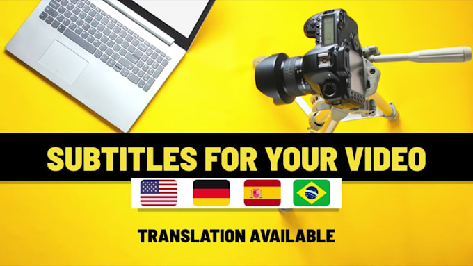 create subtitles in english, spanish, portuguese or german