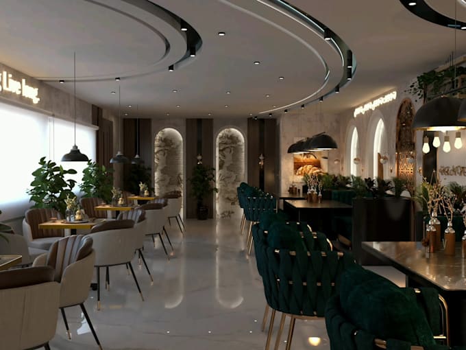 do retail store,shop cafe restaurants interior design and rendering