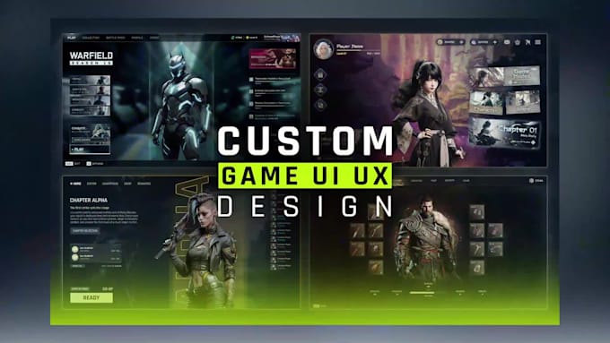 Design premium aaa quality game ui ux, hud, and custom assets for your ...
