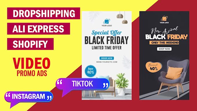 do tiktok video ads, instagram videos for dropshipping