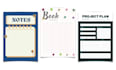 design sticky notes, notepad, letterhead, memo, and invoice