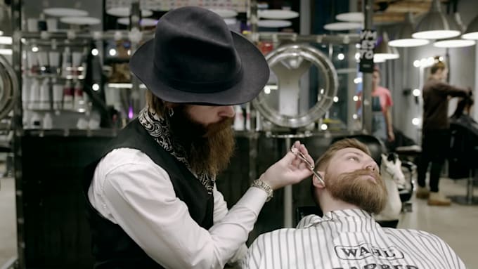 do cinematic video editing for barbers