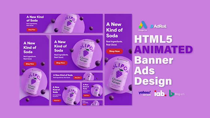 design animated HTML5 banner or google display ads
