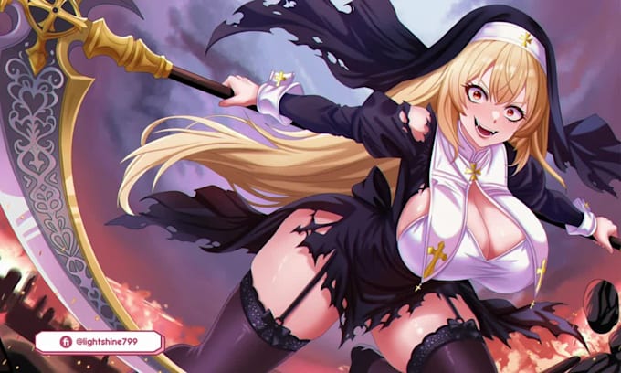 draw anime art illustration for original character, fanart, pfp, or vtuber